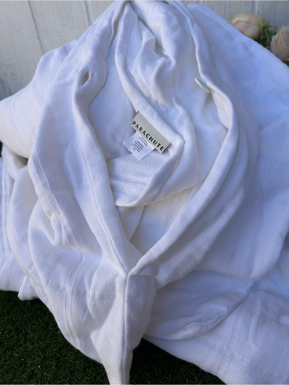 PARACHUTE 100% Organic Cotton Duvet Cover white /new FULL/QUEEN